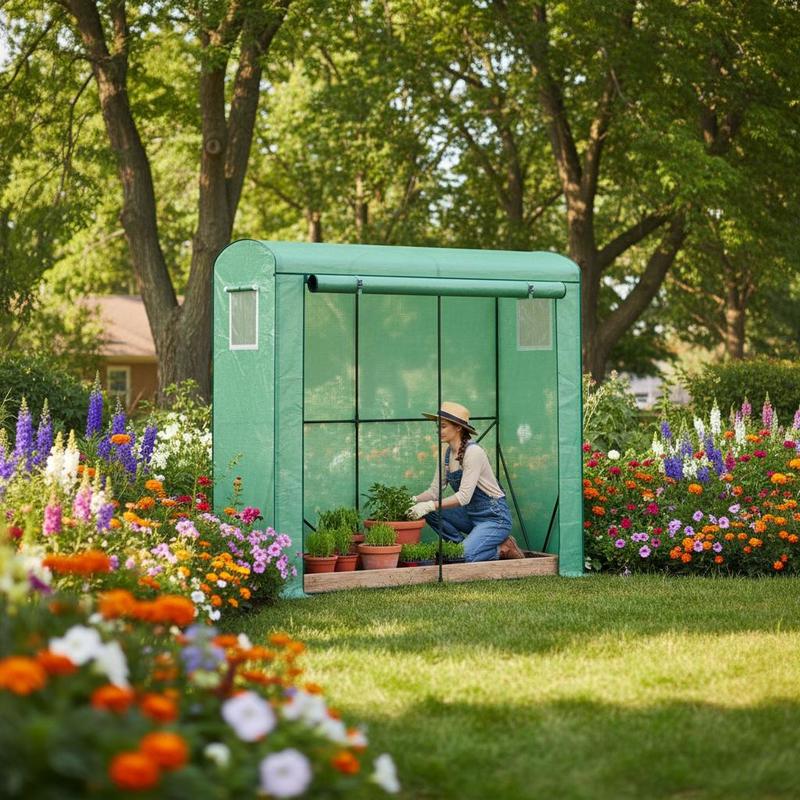 Greenhouse Mini Indoor - Mini Greenhouse with Roll-up Door, Is