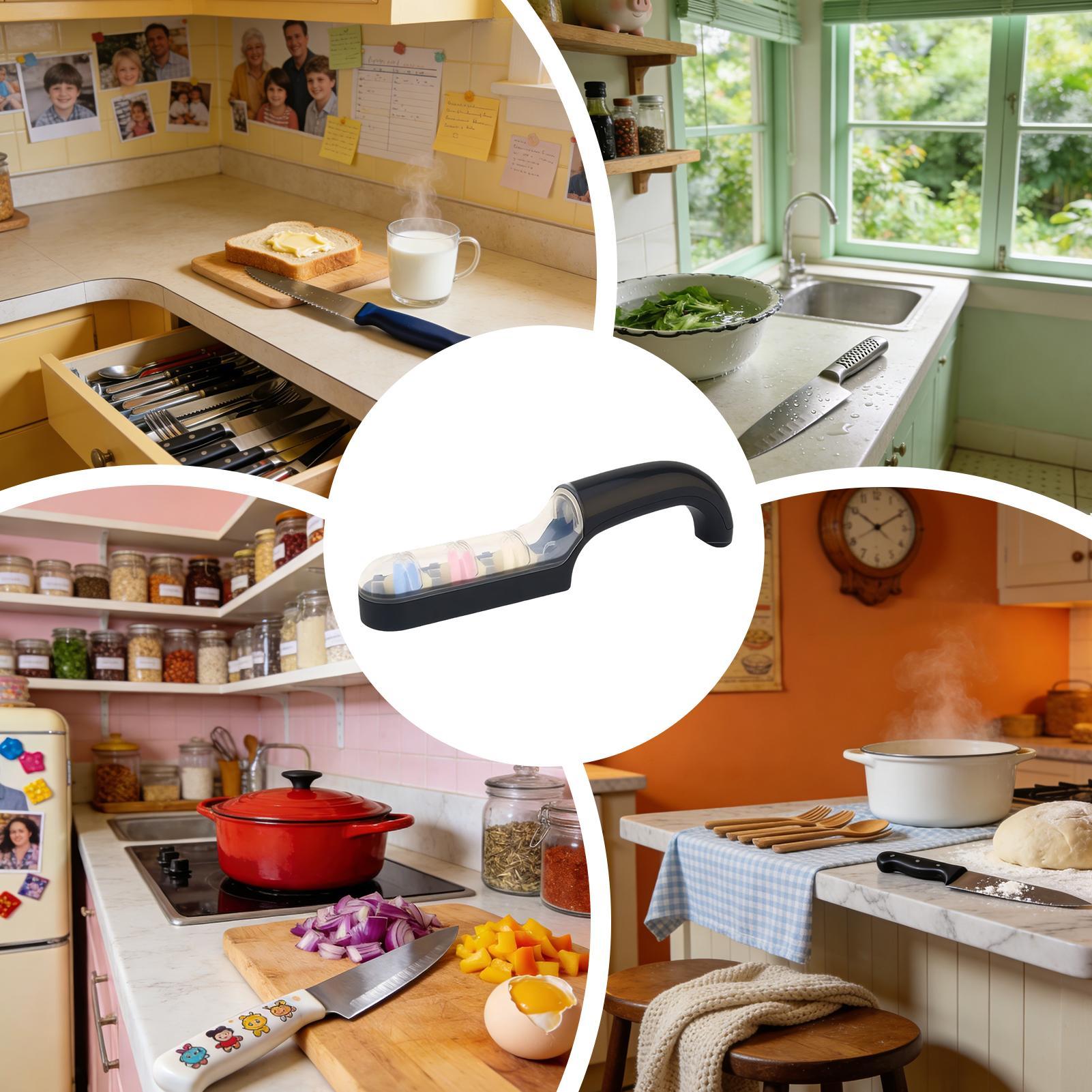 Kitchen Cutter Sharpener 3 Sta - Gardening Tools For Seniors 评论和价格