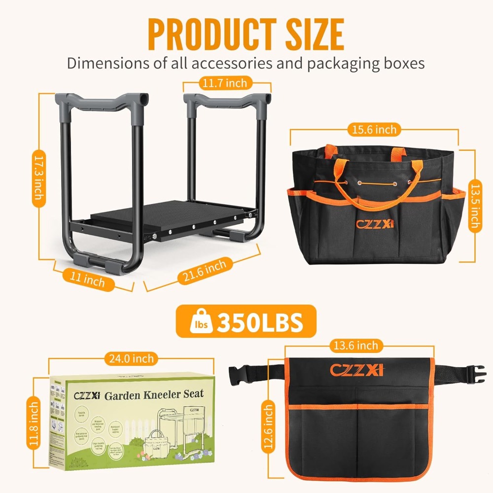 Garden Kneeler and Seat, Wider - Gardening Tools For Seniors 评论和价格