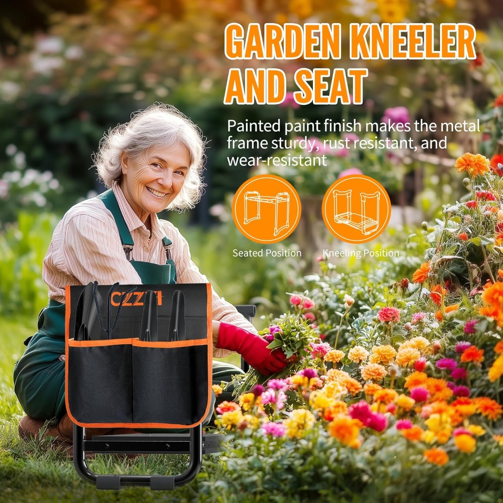 Garden Kneeler and Seat, Wider - Gardening Tools For Seniors 评论和价格