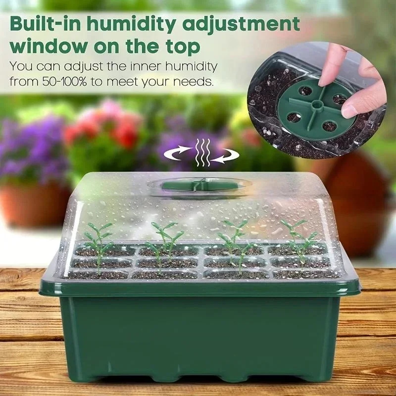12Grids Seedling Trays Seed St - Propagation Tray Dome 评论和价格