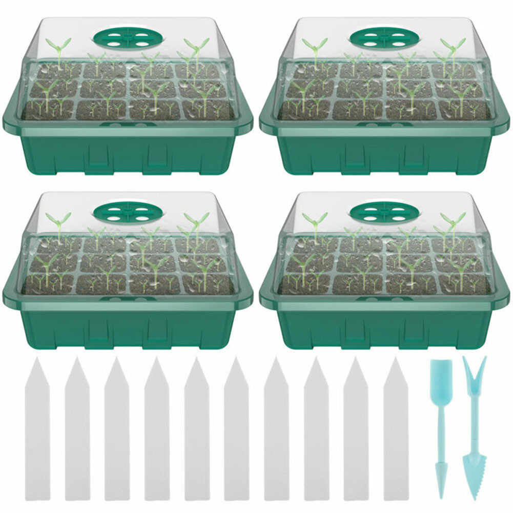 4Pcs Mini Greenhouse 12 Compar - Greenhouse Mini Indoor 评论和价格