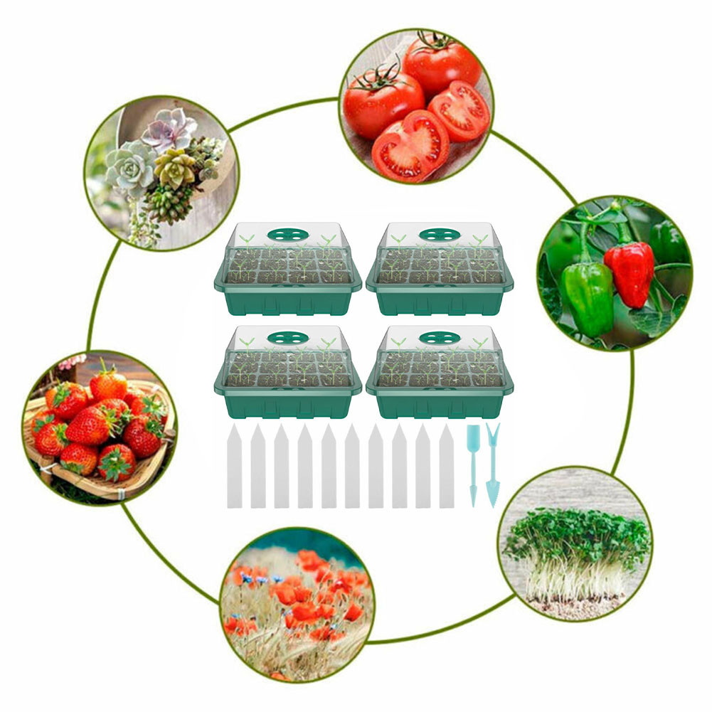 4Pcs Mini Greenhouse 12 Compar - Greenhouse Mini Indoor 评论和价格
