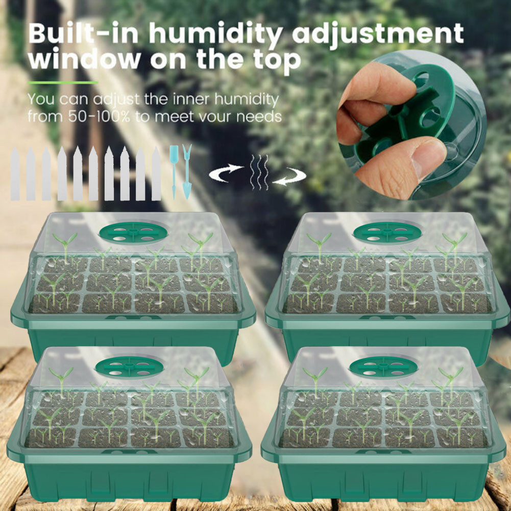 4Pcs Mini Greenhouse 12 Compar - Greenhouse Mini Indoor 评论和价格