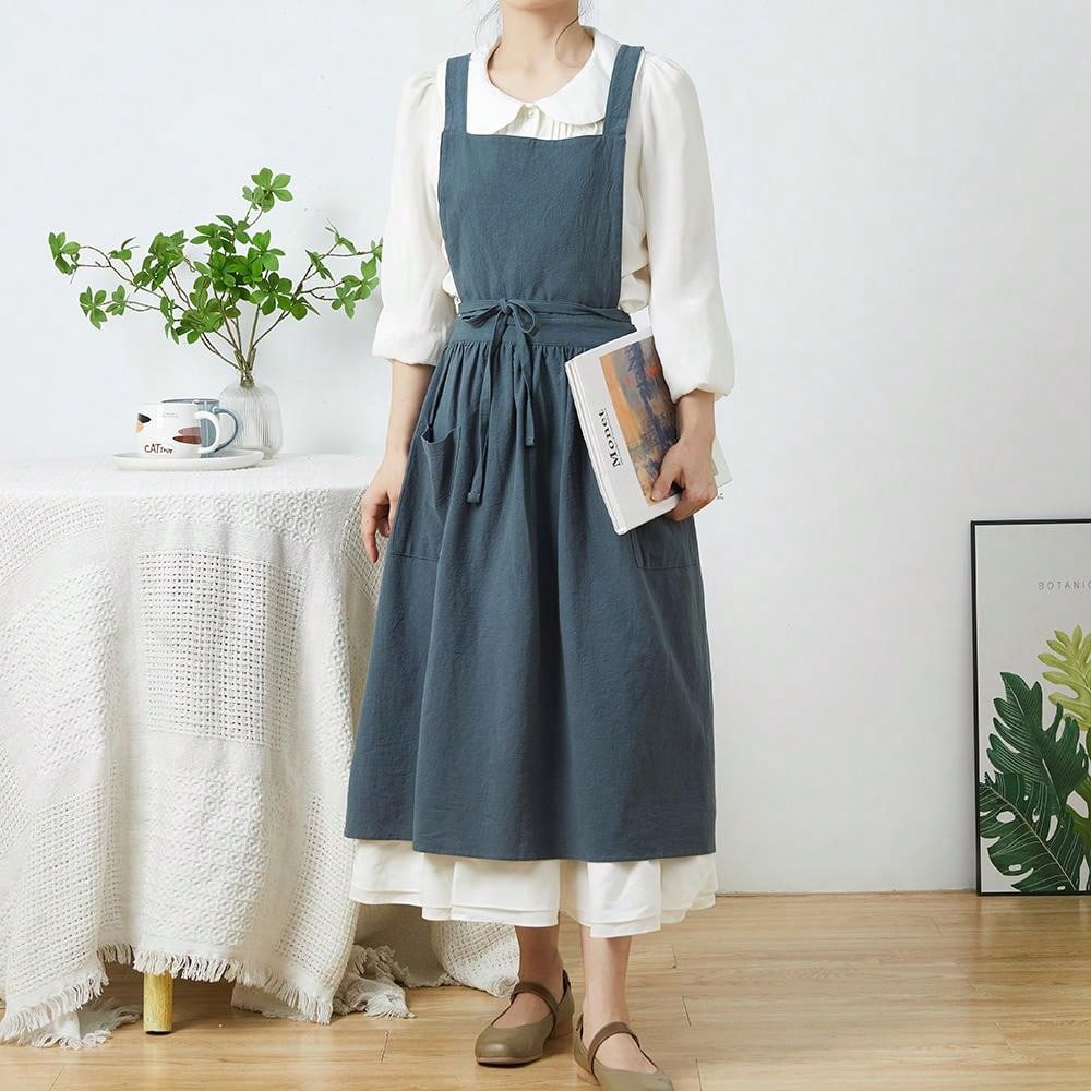 Brief Nordic Wind Pleated Skir - Gardening Tools For Women 评论和价格