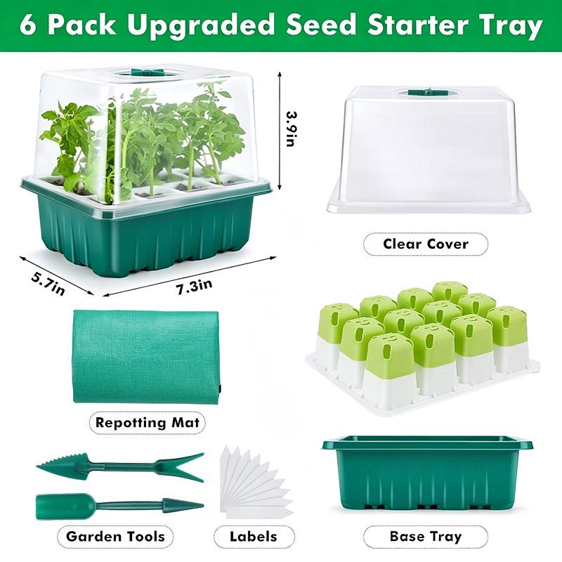 1Set Seed Starter Tray Mini Gr - Propagation Tray Dome 评论和价格