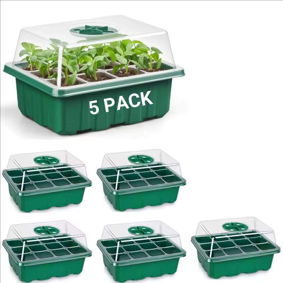 10pcs/5pcs Seedling Trays Seed - Propagation Tray Dome 评论和价格
