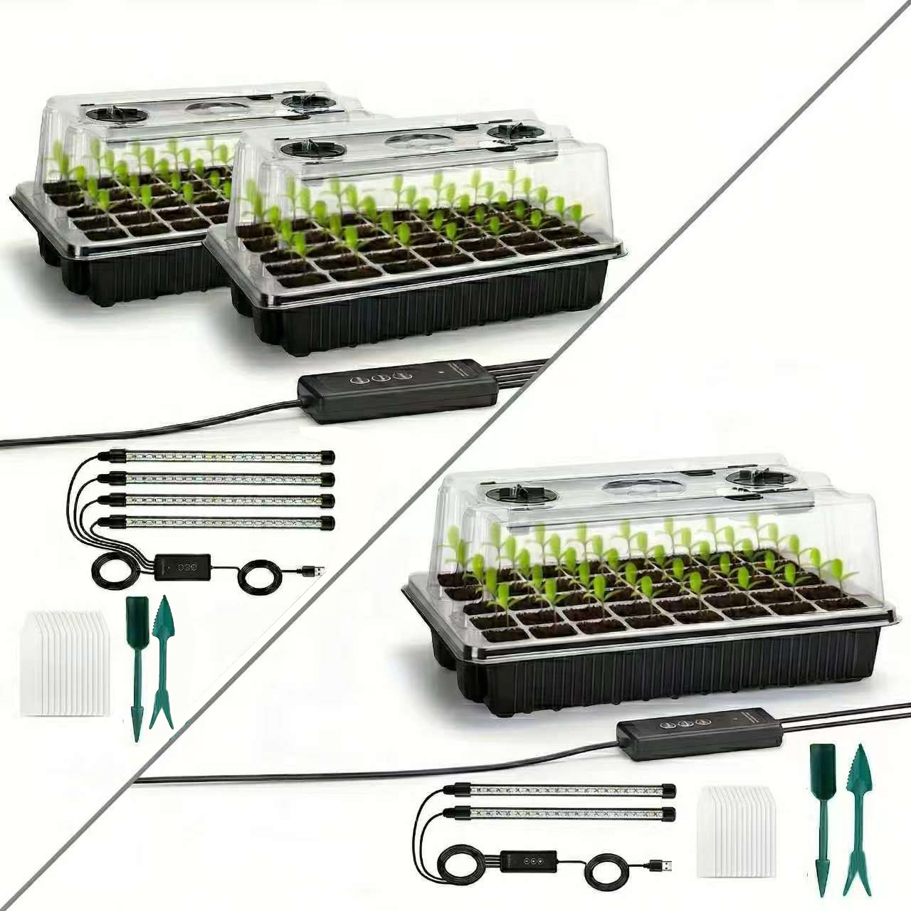 40/Cell Seed Starter Kit with  - Propagation Tray Dome 评论和价格
