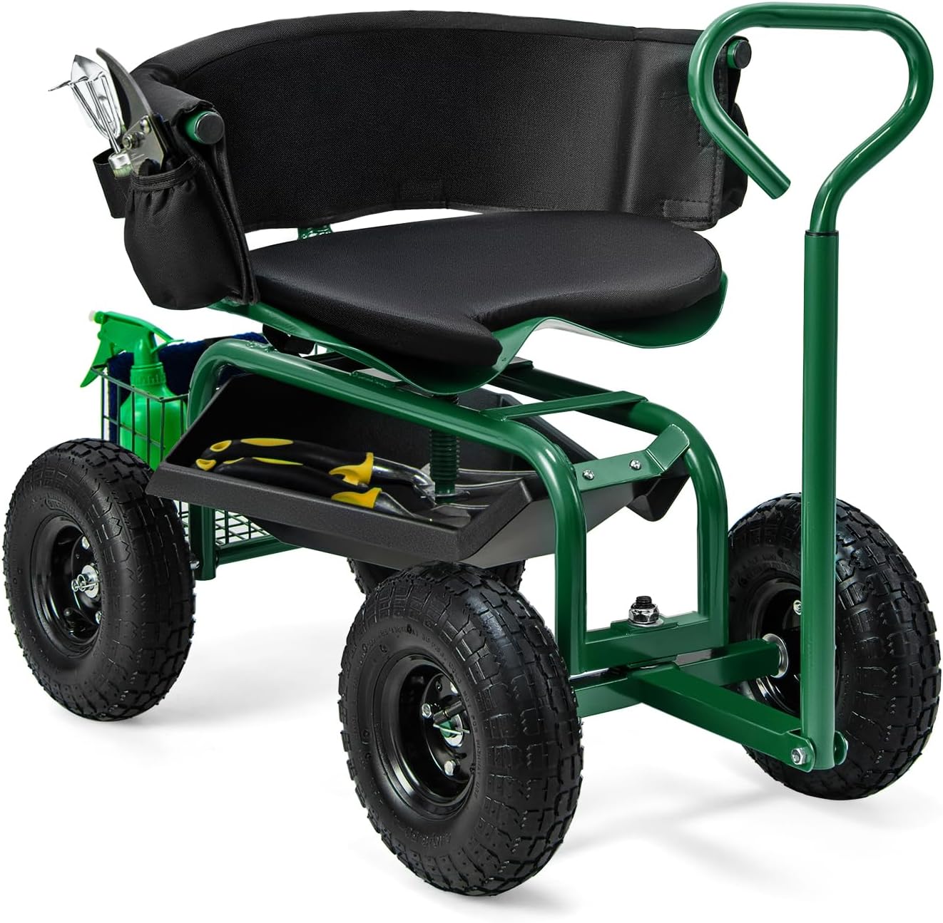 Rolling Gardening Seat with Wh - Gardening Tools For Seniors 评论和价格