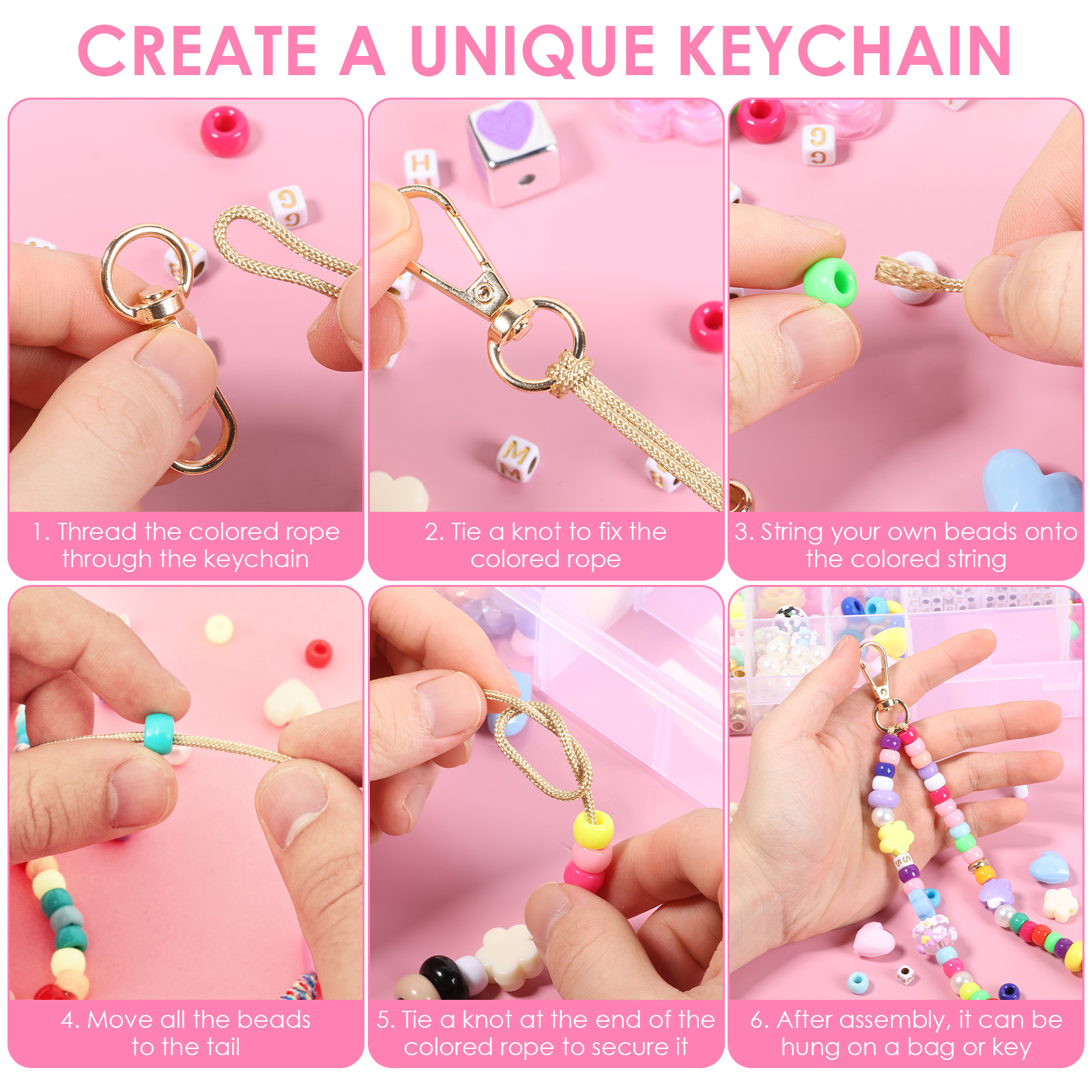 421PCS Beaded Keychain Making  - Gardening Tools Diy 评论和价格