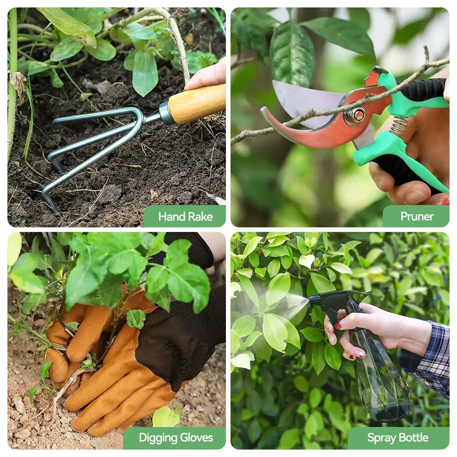Gardening Tools 9-Piece Heavy  - Gardening Tools For Women 评论和价格