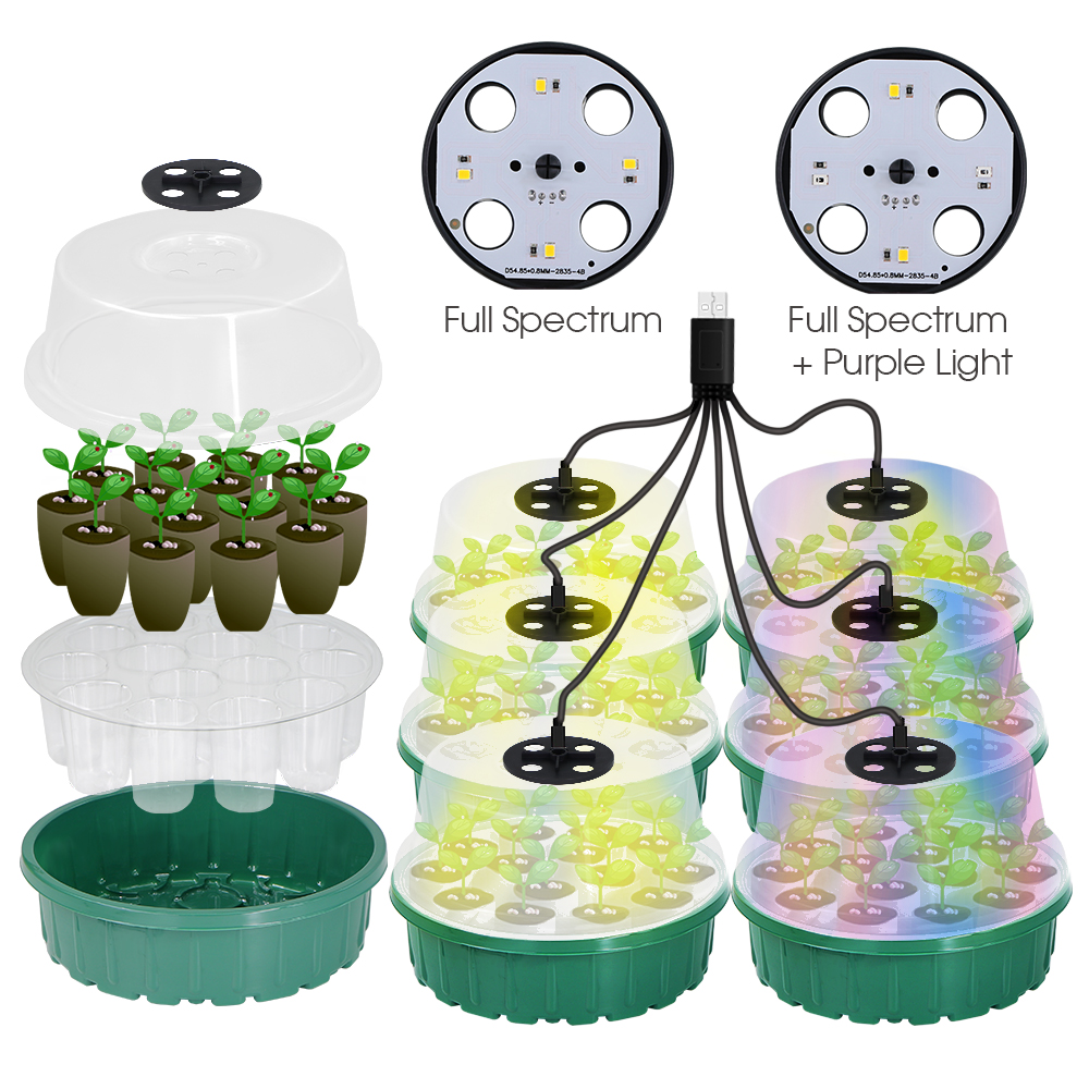 Round Seed Starter Tray with F - Propagation Tray Dome 评论和价格