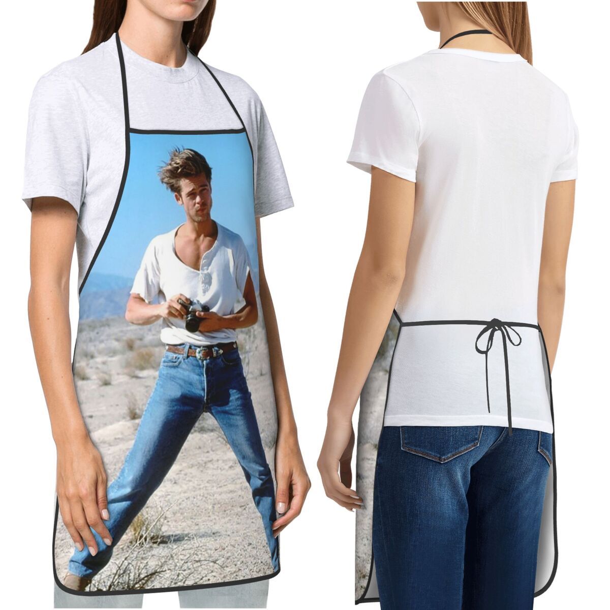 Brad Pitt Young Handsome Apron - Gardening Tools For Women 评论和价格