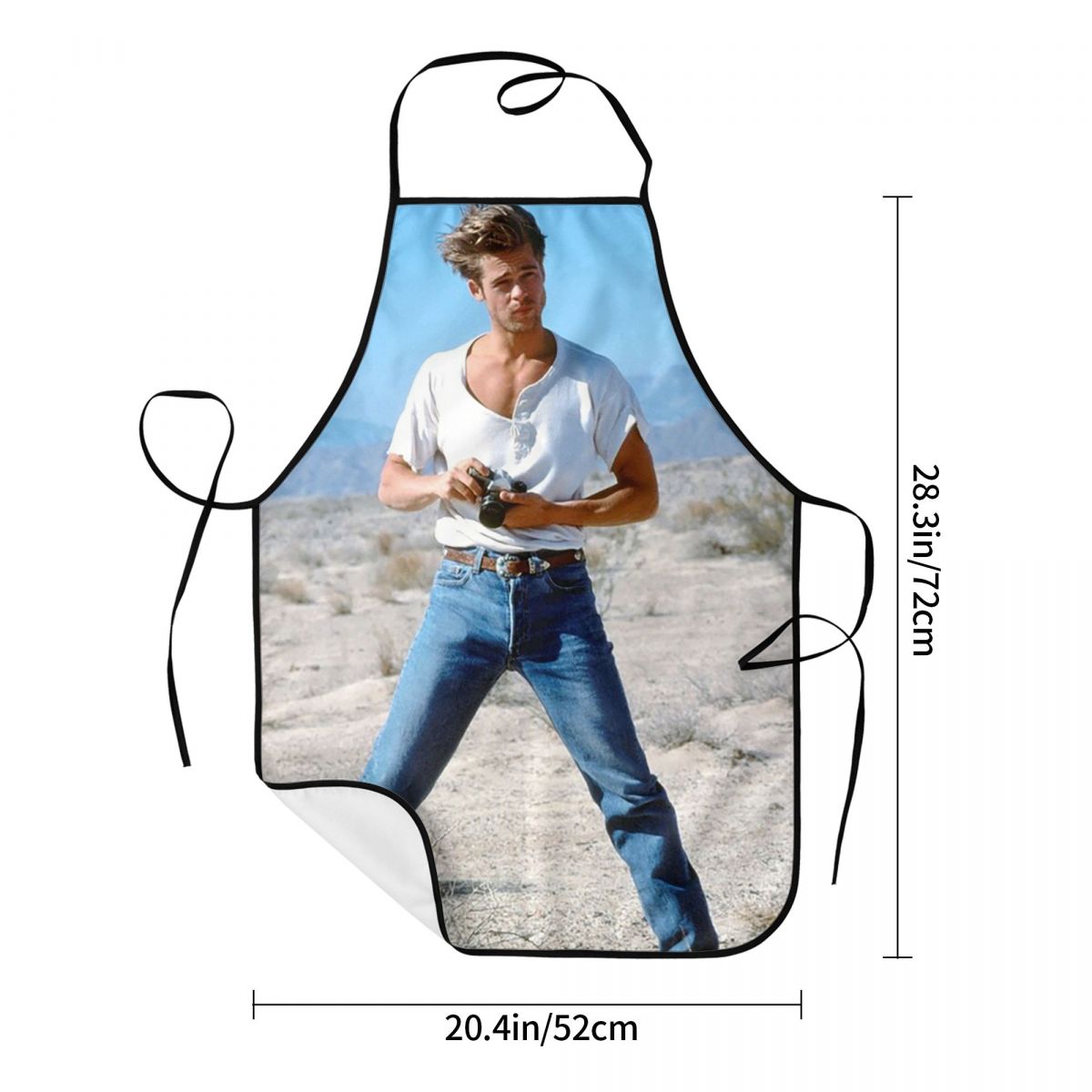Brad Pitt Young Handsome Apron - Gardening Tools For Women 评论和价格