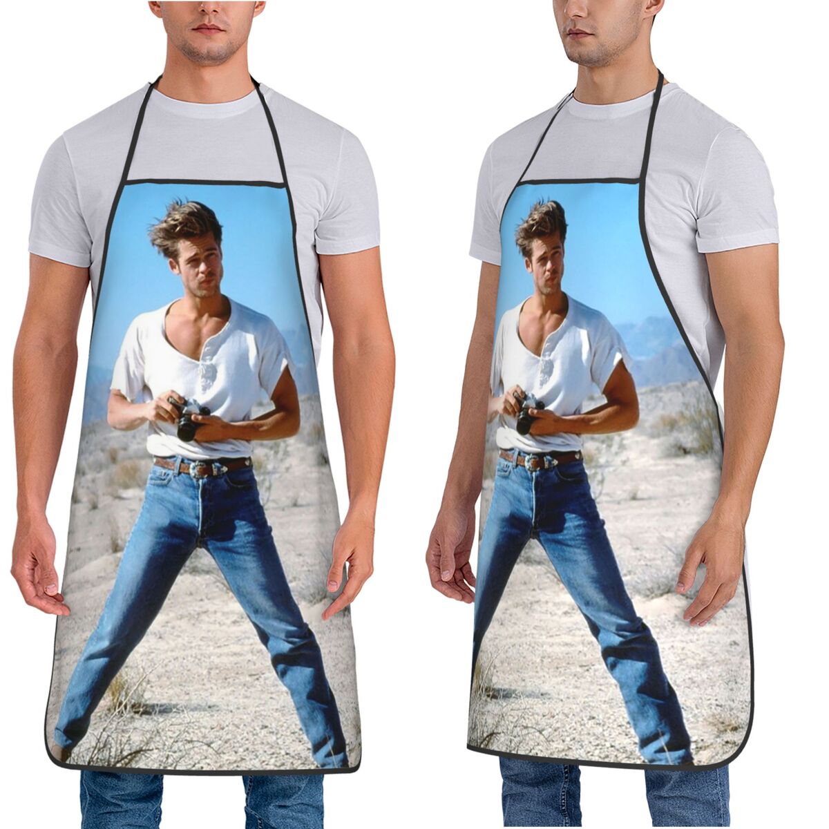 Brad Pitt Young Handsome Apron - Gardening Tools For Women 评论和价格