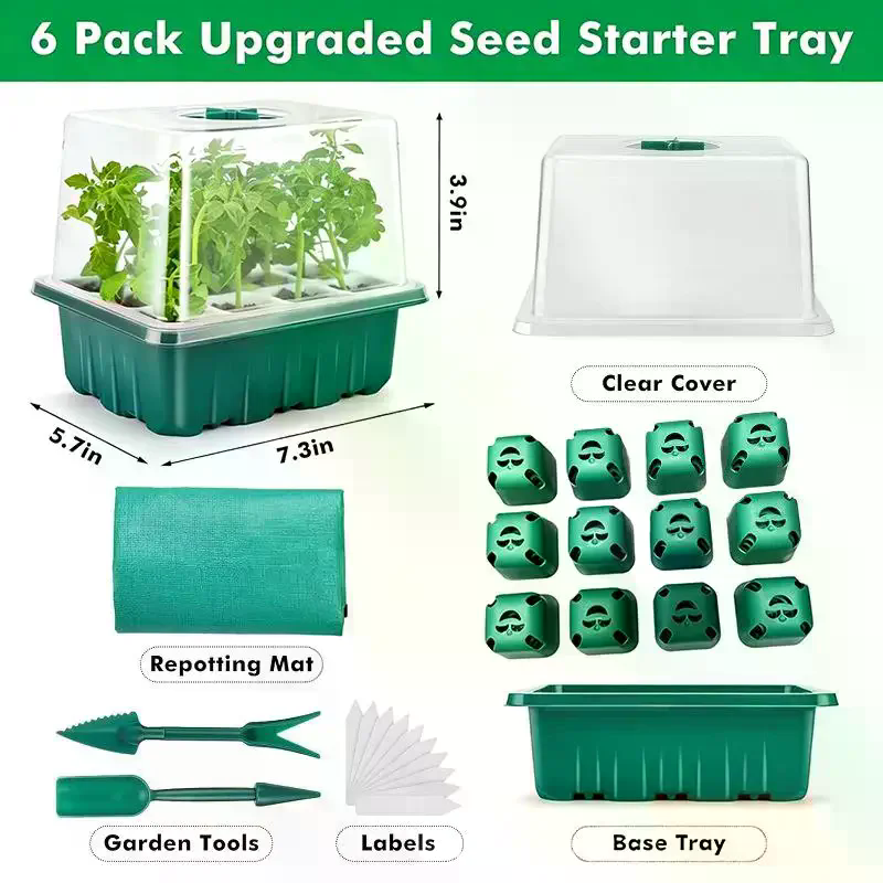 1Set Seed Starter Tray Mini Gr - Propagation Tray Dome 评论和价格