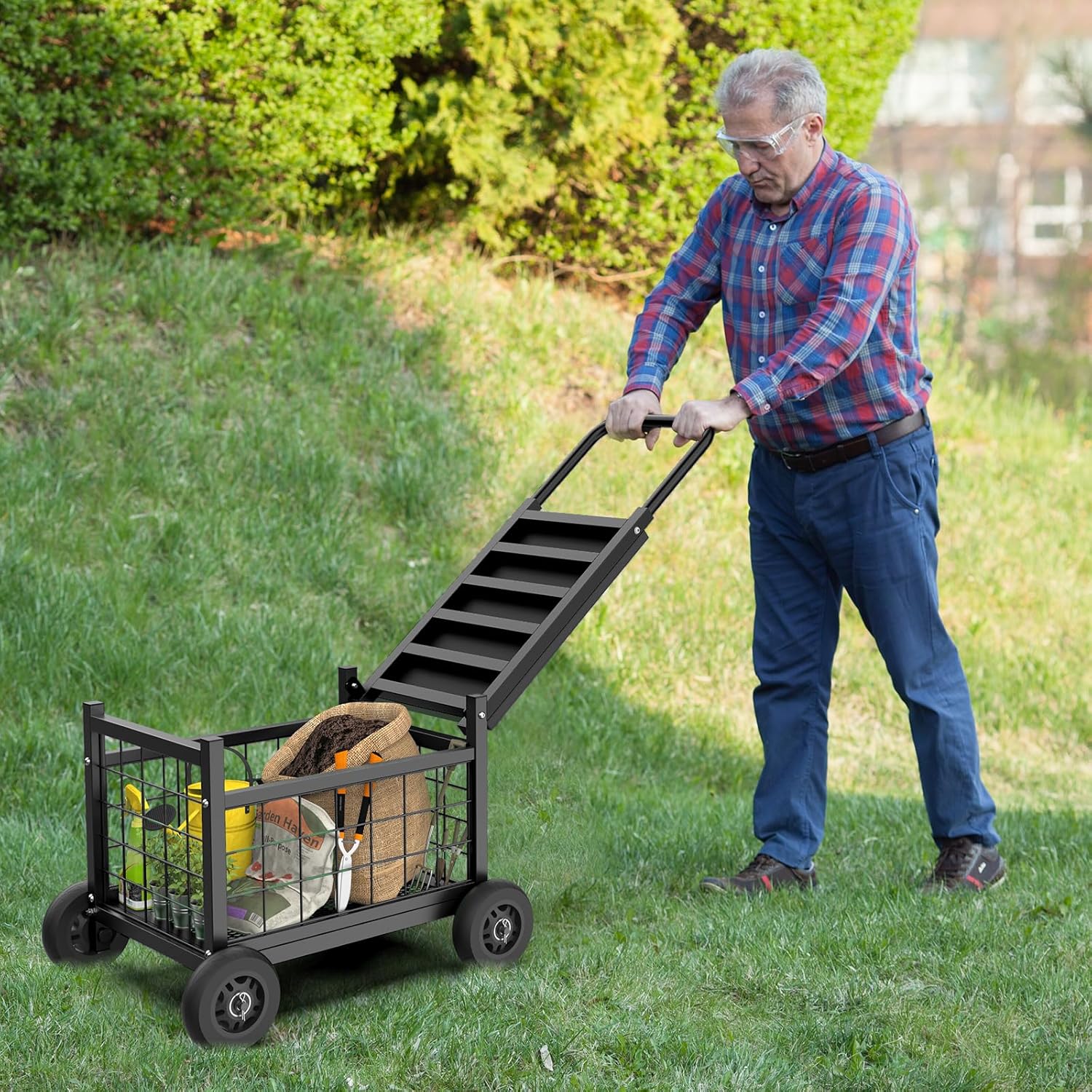 Rolling Garden Work Seat with  - Gardening Tools For Seniors 评论和价格