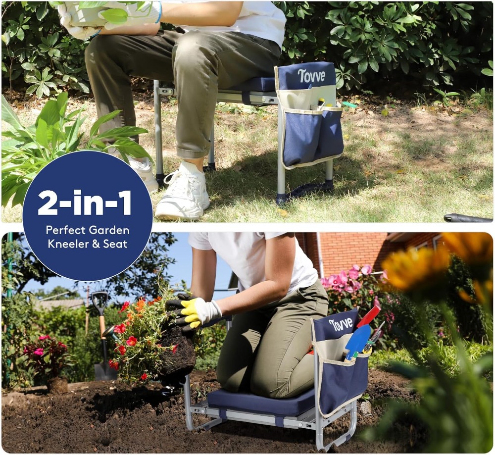 Foldable Garden Kneeler and Se - Gardening Tools For Seniors 评论和价格